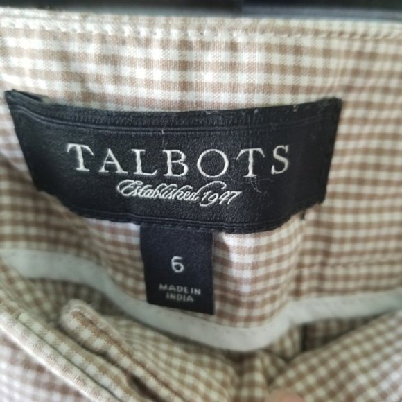 Talbots Signature Women's Gingham Cropped Pants Size 6 Cotton Blend‎ Pockets - Picture 7 of 9